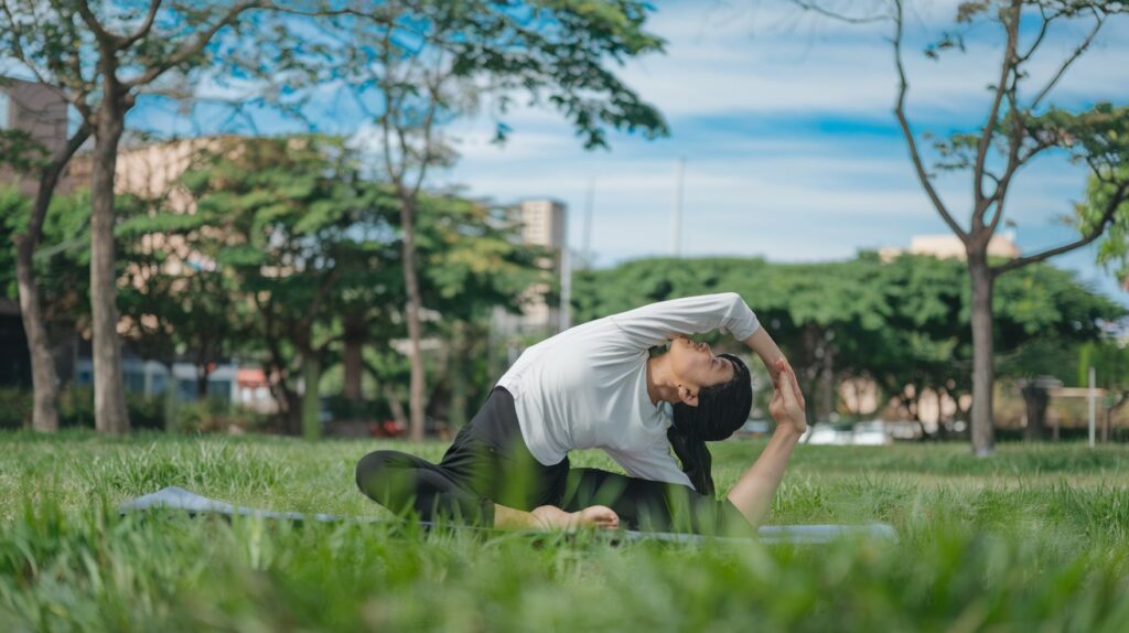 a photo of a person practicing yoga in a peaceful Ndv3VdjfRGuTJIK7QdN8QQ NDi3k7 3RmqWzHbNGSIu1w 2